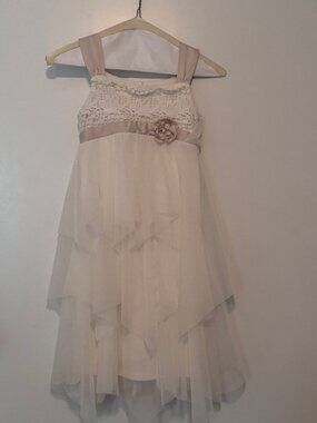 Biscotti Girl's white party dress size 8